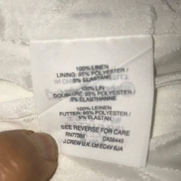 J. CREW Campbell White Linen Blazer~Jacket~sz 12~ - Picture 7 of 8